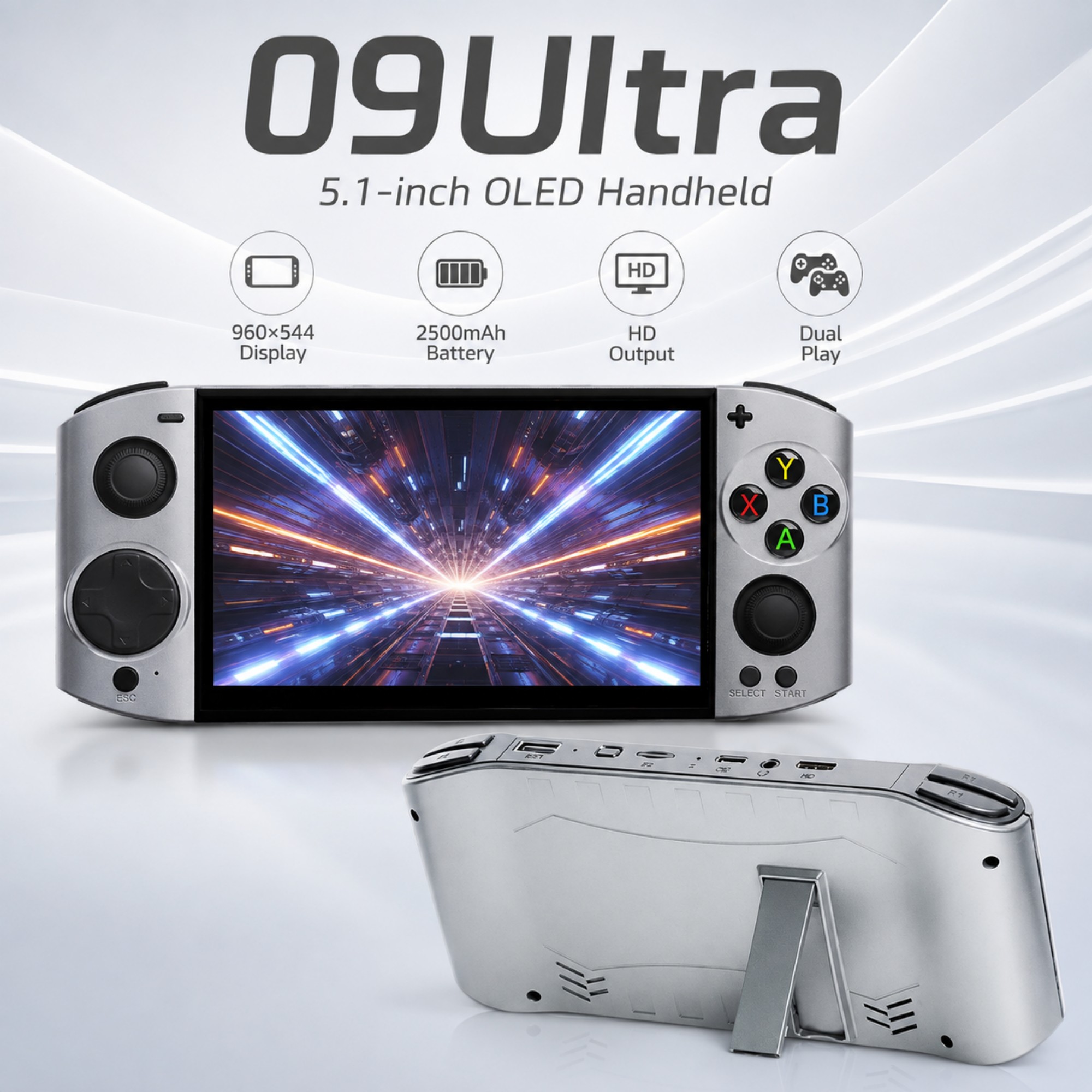 Gaming Console Type - 09 Ultra 5.1-calowa przenośna konsola do