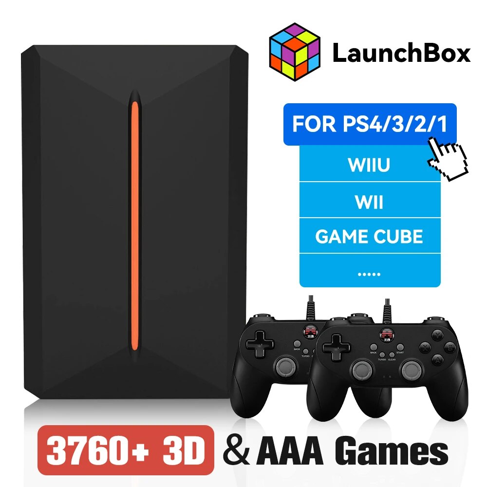 Gaming Console Gs5 - 3760+ gier 3D/AAA na PS4/PS3/PS2/Switch/WII/WIIU/N64/DC itp.